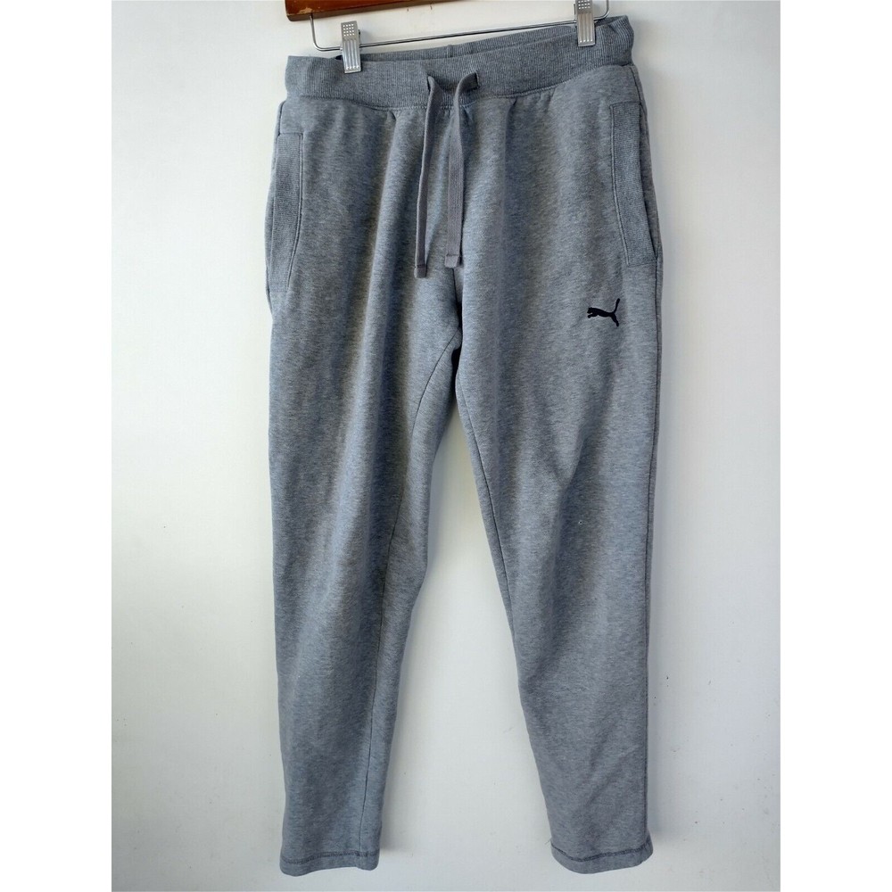 Puma Womens Size S/P Gray Jogger Pants Elastic Waistband Drawstrings